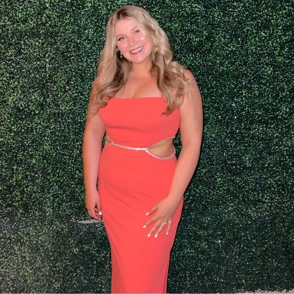 Dillards coral hot sale dress
